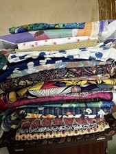 21 pieces of floral paisley vintage fabric bundle mix polyester and cotton