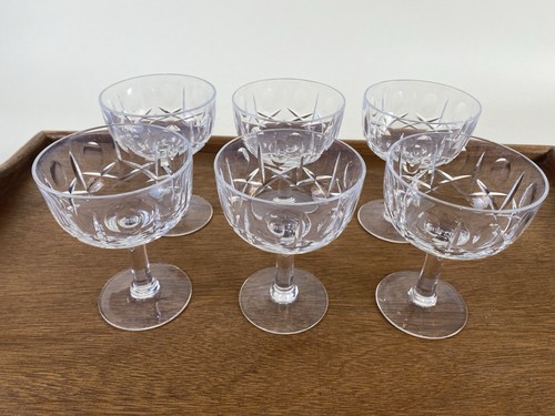 Six antique lead crystal - six,