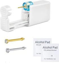 2 PCs Nose Piercing Kit Disposable Sterile Kit with Stud Painless Jewellery Ear