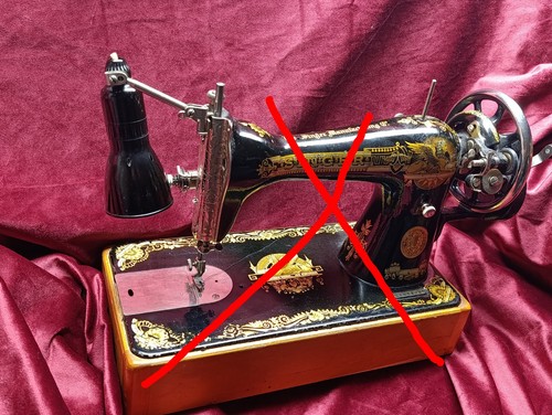 Antique sewing machine lamp - antique,
