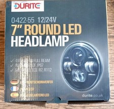 Brand New Durite 0-422-55, 7" Round LED Headlamp Unit, Dip/Main Beam - RHD
