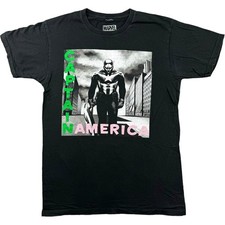 Marvel Captain America Black Medium Movie Tee Cool American Comic Graphic