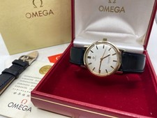 Vintage 9k Solid Gold Omega Seamaster DeVille Mens Watch + 9k Buckle + Box 1966