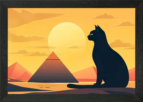 Egyptian art deco - egyptian, framed