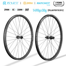 29 inch Carbon Mountain Bicycle Wheels 35mm 36T Ratchet Straight Pull Hub Boost