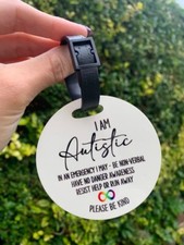 I Am Autistic Autism Sign Tag