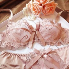 UK Women Floral Sheer Lace Bra Panties Lingerie Bra Sets Briefs 32-42 ABCD DDE
