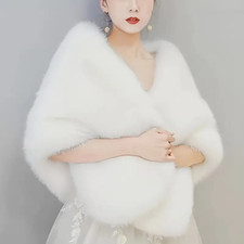 Elegant Faux Fur Shawl -