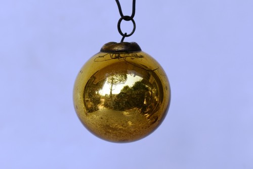 Antique kugel ornaments - kugel, golden