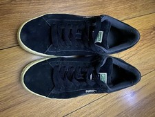 PUMA Women's Classic Trainers Black/White Suede, UK Size 5.5