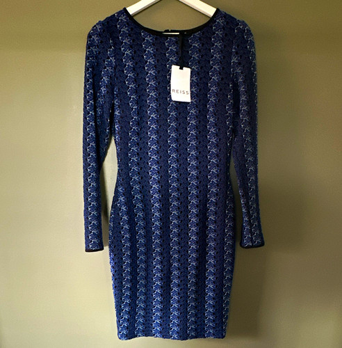Reiss blue floral lace shift - floral,