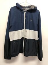 HOLLISTER HOODED JACKET IN NAVY & WHITE SIZE M BNWOT