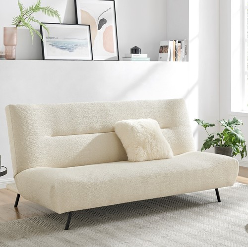 Sofa bed cream fluffy - sofa,