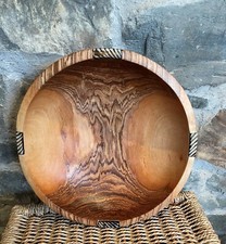 Large Wood Bowl African Hand Carved  Wood Bowl (12 inch)