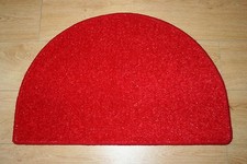 RED GLITTER HALF MOON RUG 77CM
