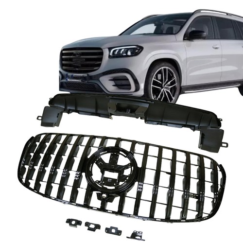 Black front bumper grille - black,