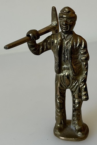 Vintage solid brass coal - solid, miner