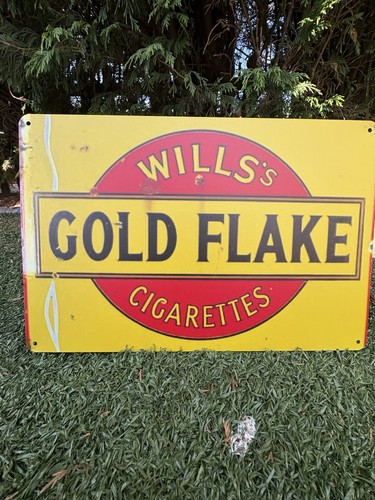 Wills gold flake steel sign - wills,