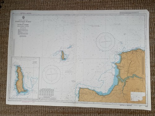 Vintage admiralty sea chart - vintage,