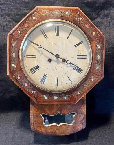 Antique double fusee wood dial