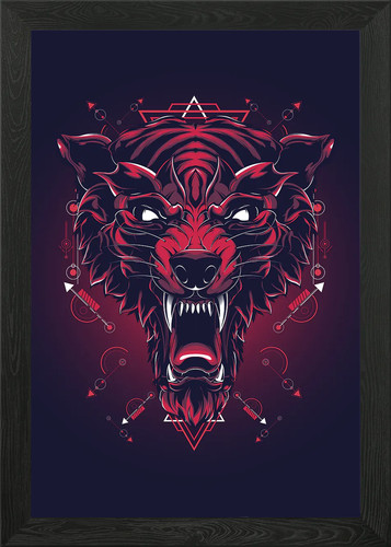 Red wolf sacred geometry - sacred,