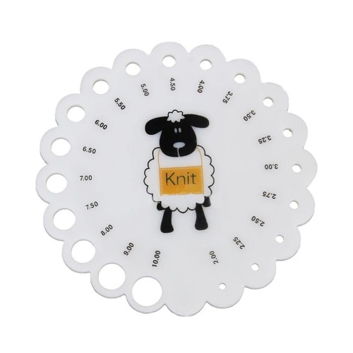 Sheep knitting needle gauge - needle,