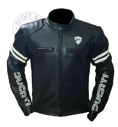 Black leather jacket ducati - jacket,