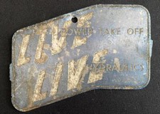 LIVE POWER TAKE OFF HYDRAULICS ENGINE GEARBOX PTO BADGE EMBLEM INSIGNIA