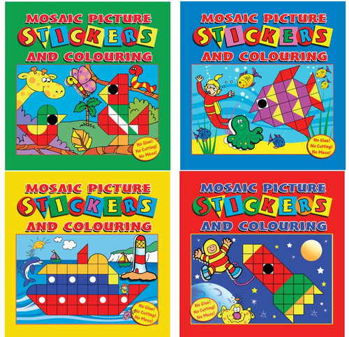 Mosaic sticker picture - mosaic, books
