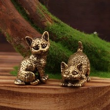 Vintage Brass Mini Cat