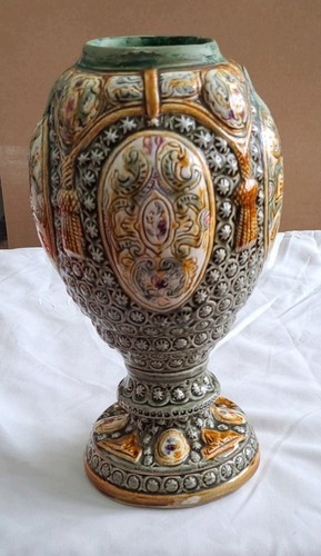 Large italian ornate majolica - italian,