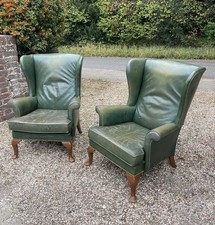 PAIR OF VINTAGE PARKER KNOLL WING BACK CHAIRS - UPHOLSTERY PROJECT.
