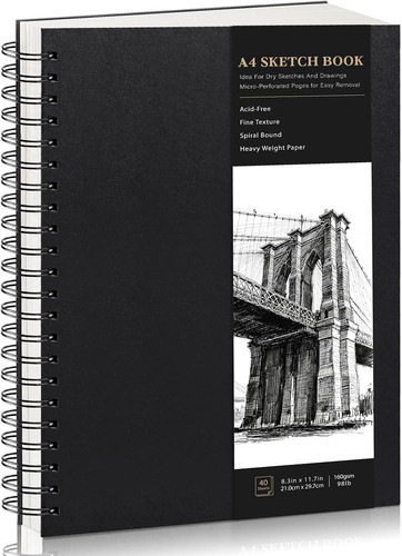 Sketchbook hardcover spiral - a4,