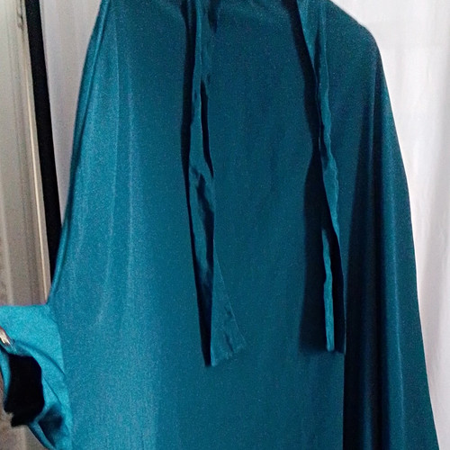 Falakh teal satin kaftan - al-falakh,