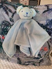 Moon & Stars Blue teddy bear Baby Comforter Blankie Blanket 