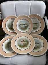 Soho Pottery Ambassador Ware' Fish & Colourful Bands Plates x6