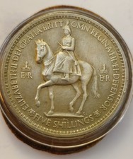 1953  5 Shillings. Elizabeth II Coronation Crown Coin 82 Years Old!