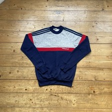 Vintage 80s Adidas grey red