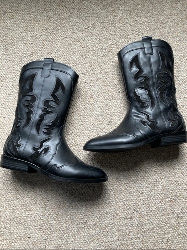 Zara faux leather cowboy - leather, boots