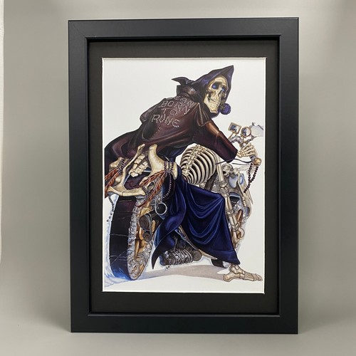 Death born rune framed - framed, art