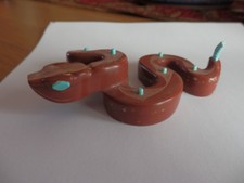 Zuni Indian Fetish Pipestone/Turquoise Rattlesnake by Louis Chavez with C.O.A   