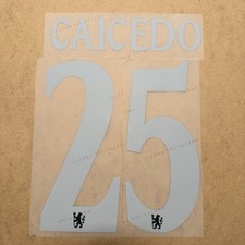 Caicedo #25 Chelsea Away Shirt Names And Number Set  Cup Font 2025-2026