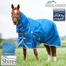 200g COMBO TURNOUT HORSE RUG Shires Highlander Heavy Weight Waterproof Full Neck