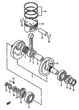 Suzuki Genuine Washer DR750 DR800 Engine Transmission Crankshaft 09160-41002-000