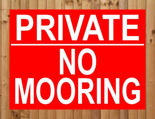 Private mooring sign - private,