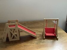 Sylvanian Families Vintage Red Playground Slide and Swing