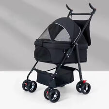 Pet Stroller Pram Dog Cat Carrier Cage Travel Pushchair Foldable Puppy Trolley