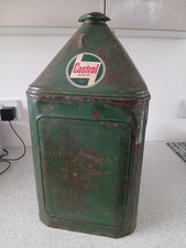 Vintage Castrol Pyramid Oil Drum With Original Screw Cap Man Cave Display