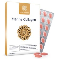 Marine Collagen 500mg (120 Tablets) Hydrolysed Type I Marine Collagen Support