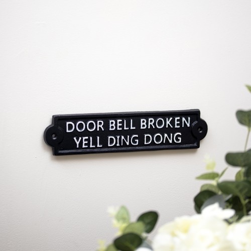 Door bell broken yell ding - door,